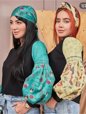 Frida Kahlo Bubble Sleeve Top | Vag Complementos | Made in Colombia 🇨🇴